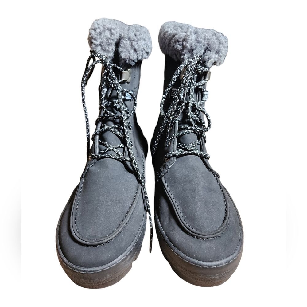 Sperry Top Sider NWOT Juneau Black Faux Suede Lace Up Hiking Boots‎ Size 8 - Picture 2 of 11